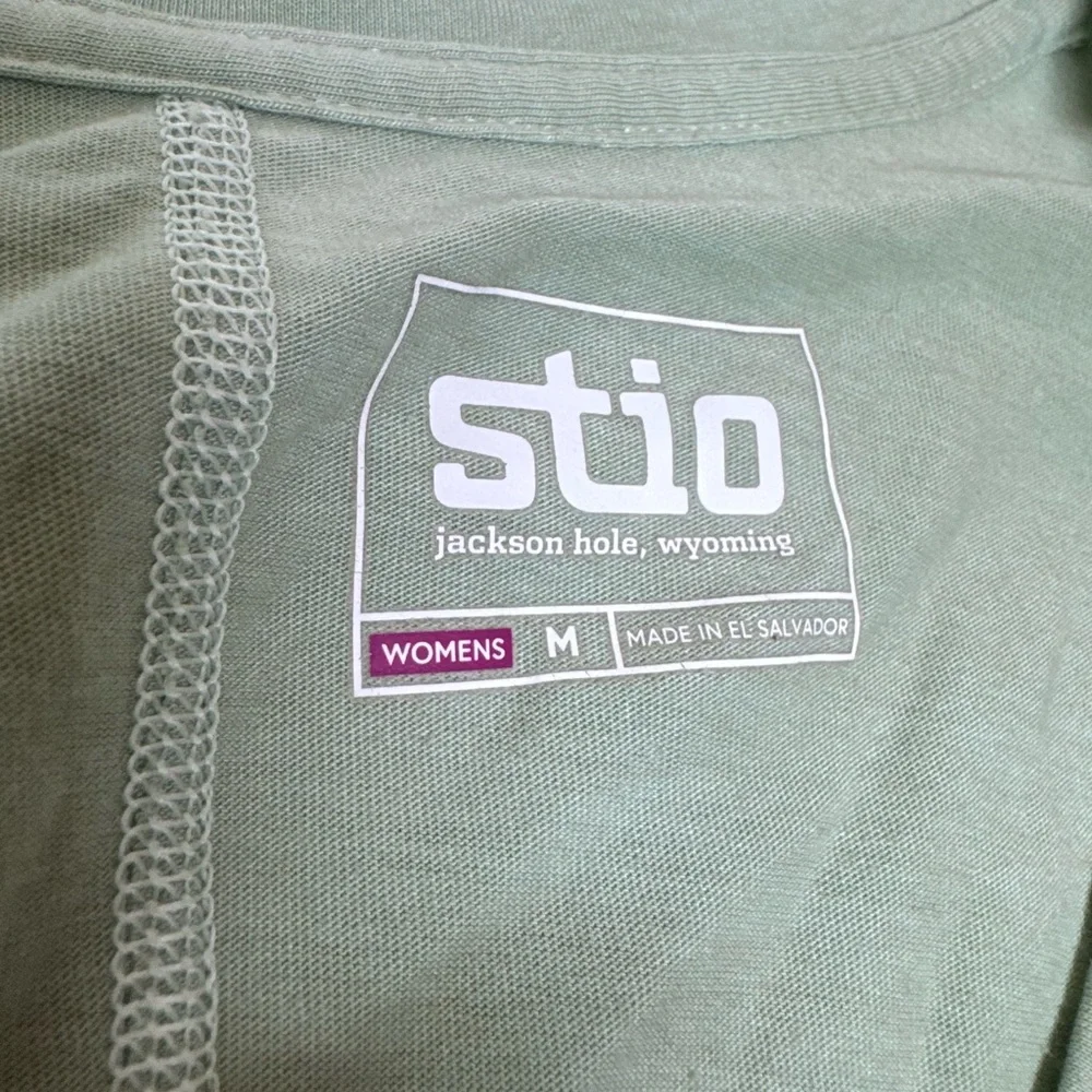 Set of TWO Stio Divide Scoop Neck Long Sleeve Tee, Yellow and Leaf Green, Medium - Picture 6 of 14